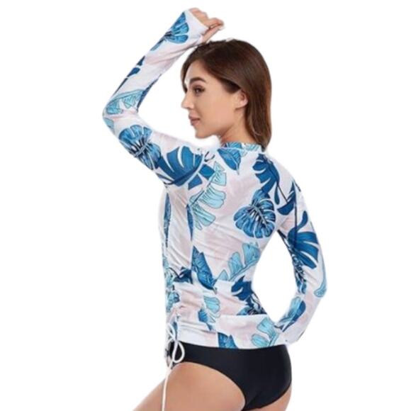 New Long Sleeve UV Sun Protection Wetsuit Swimsuit Top Medium - Picture 1 of 4